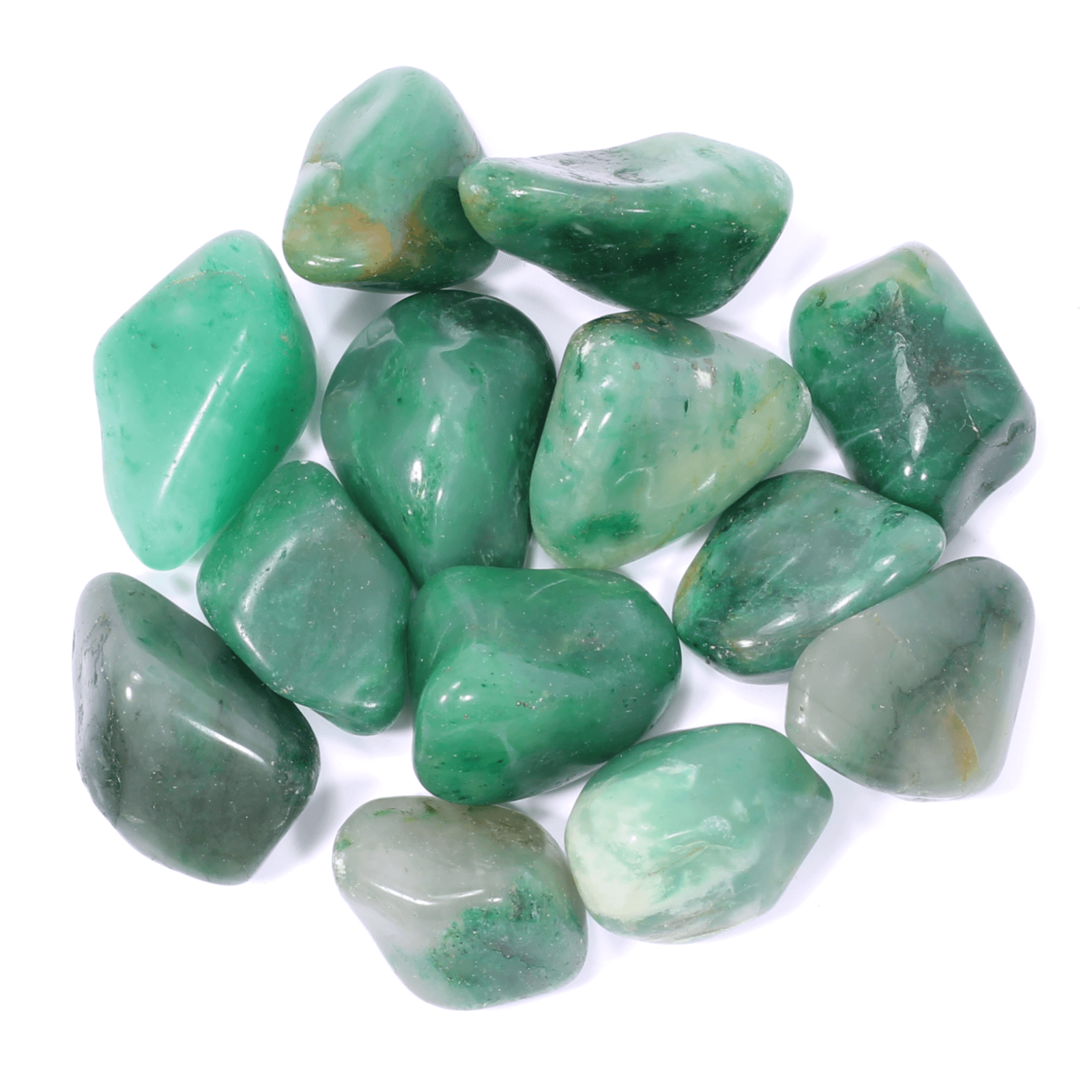 The Psychic Tree - Wholesale Spiritual Stone/Crystal - Green Chalcedony Polished Tumblestone Healing Crystals0