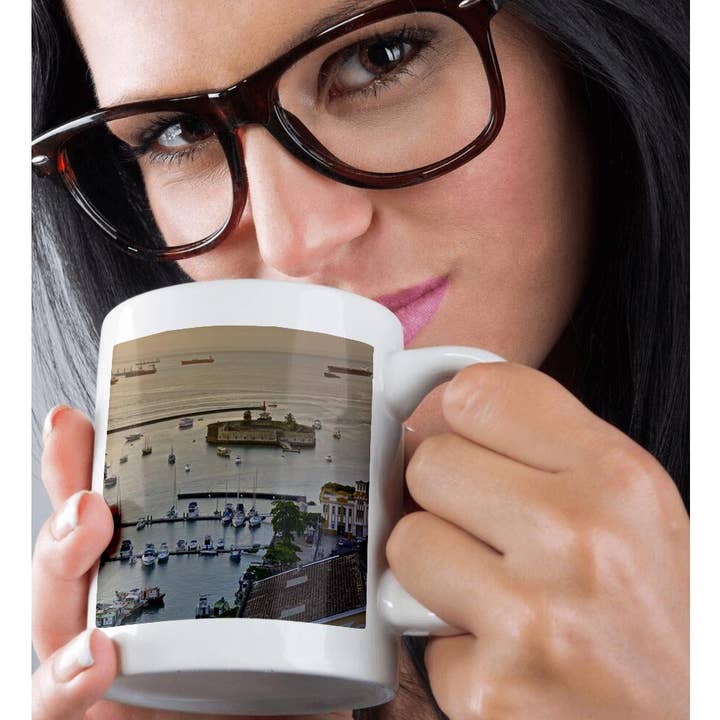 3dRose - Wholesale Coffee Mug - 3dRose, Mercado Modelo and a view of Salvador de Bahia Harbor., Mug9