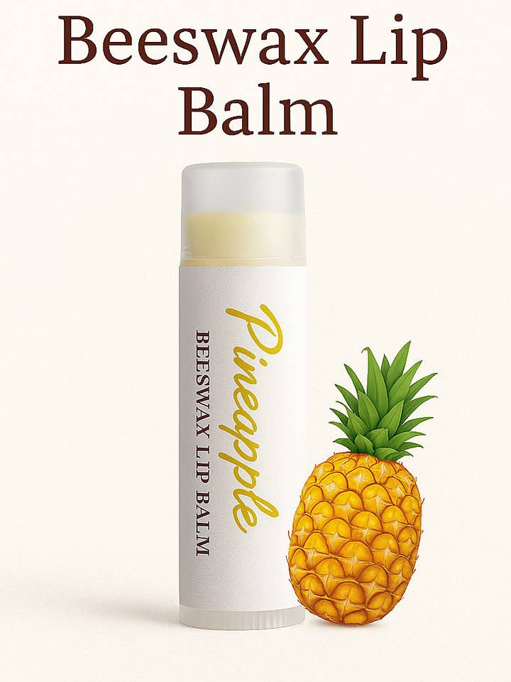 Pineapple Beeswax Lip Balm – Handmade & Tropical for wholesale by Ginger & Pine Apothecary