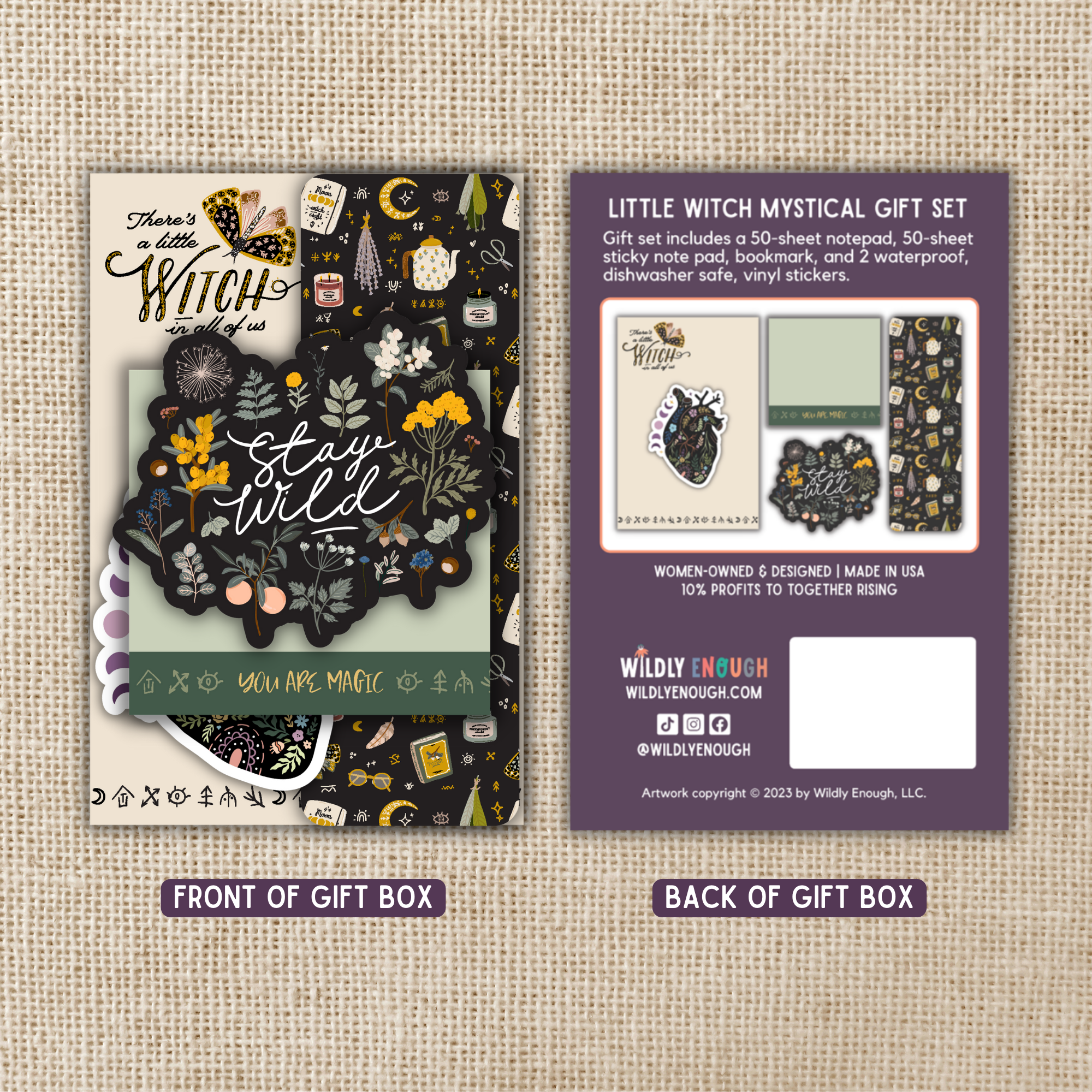 Kingdom of Threads - Wholesale Stationery/Notecard Set - Little Witch Mystical Boxed Stationery Gift Set1