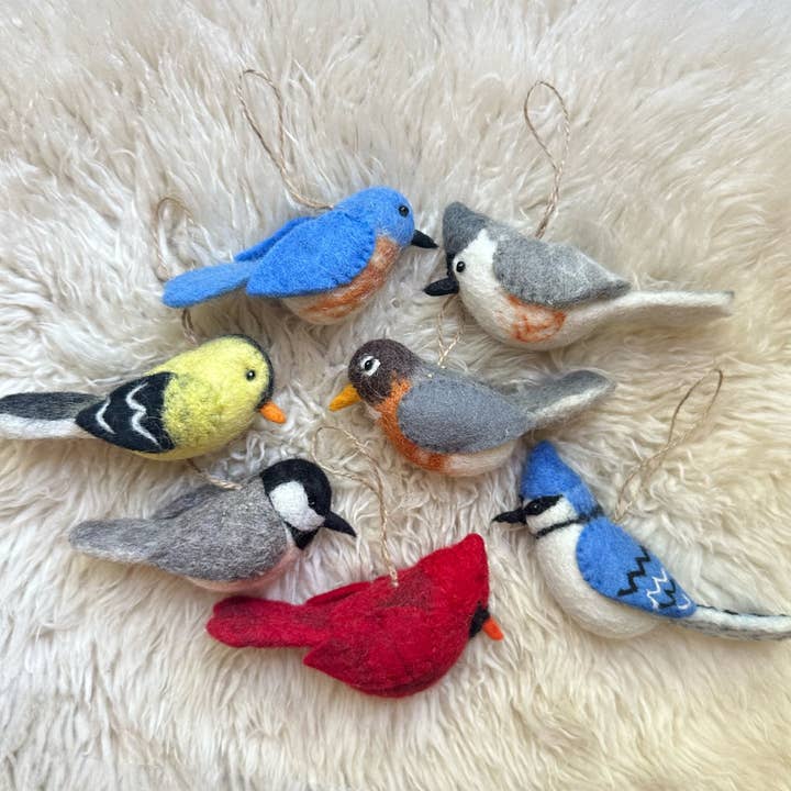 Sheep Farm Felt - Wholesale Ornament Set - Felt Bird Ornaments