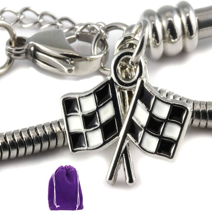 Mardi Gras Adjustable + Stainless Steel + Charm Bracelets + Adjustable + Women's + Charm Bracelets