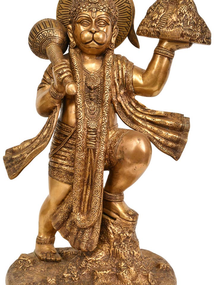 Lord Hanuman 15 « en laiton | Fait à la main | Fabriqué en Inde pour la vente par Exotic India Art