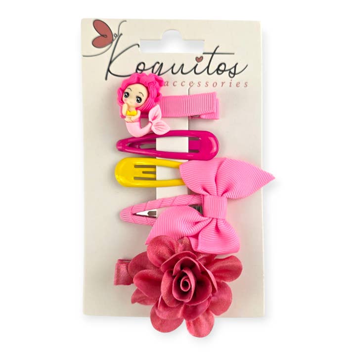 Conjunto de 5 peças flor laço por atacado de Koquitos