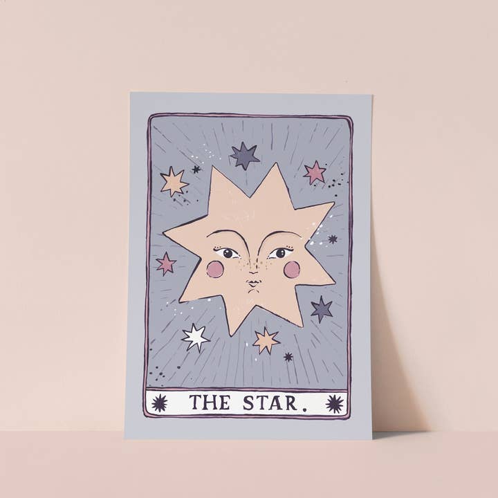 Tarot Star Art Print | Star Tarot Card Wall Art | Nursery for wholesale by Sister Paper Co.