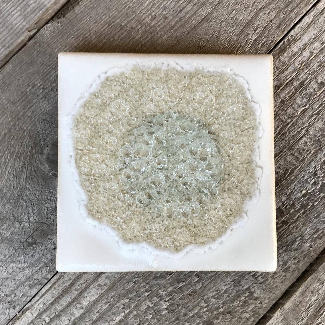 Dock 6 Pottery - Vente Sous-verre - Sous-verre Geode Crackle, individuel, 4 « x 4", verre fondu29