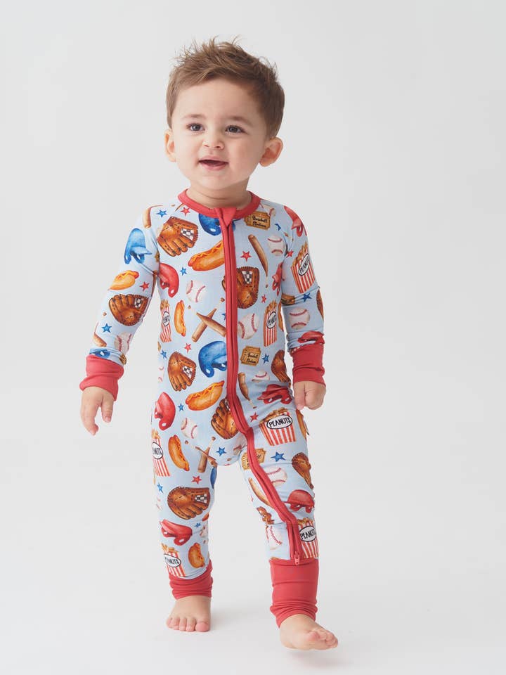 Toast + Jams - Wholesale Jumpsuit - Baby - Little League Zippy