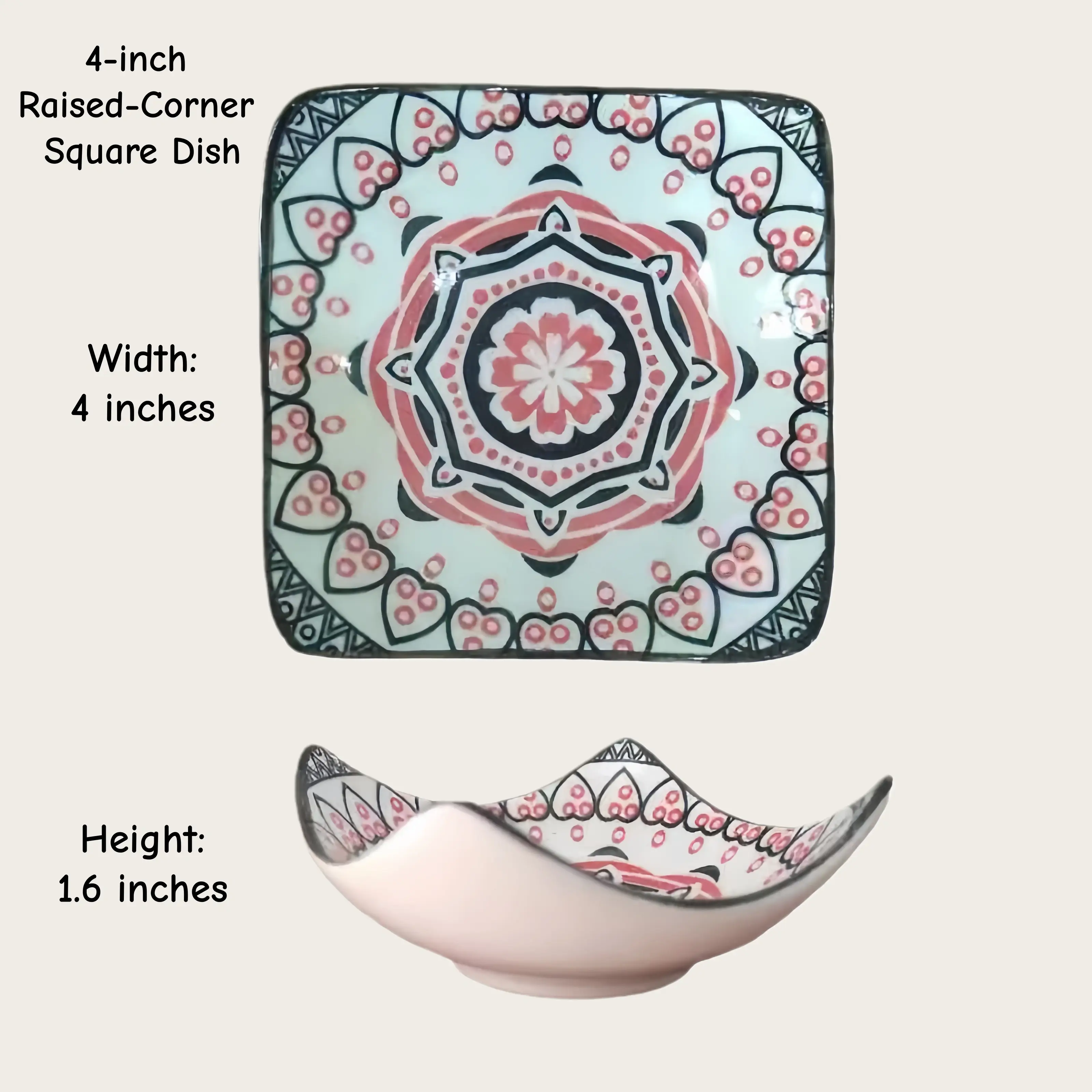 Otterware - Vente Bols à condiments/sauces - Plats à trempette en céramique style marocain (6 styles)22