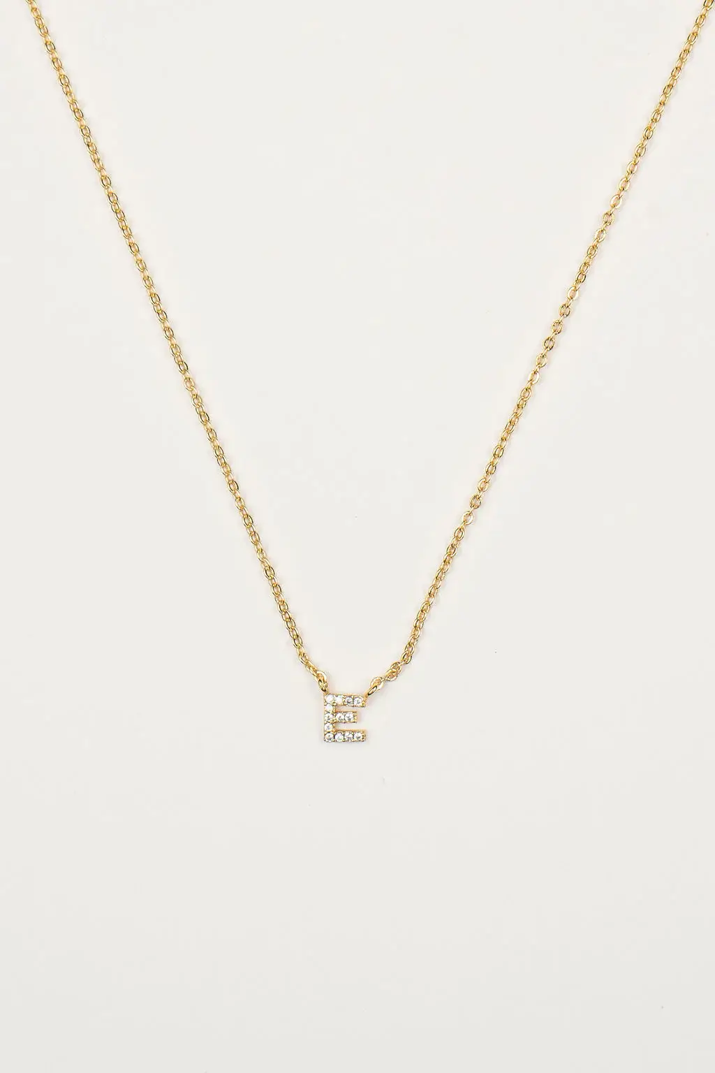 Brenda Grands Jewelry - Wholesale Jewelry Set - 18K Gold Dainty Shiny Initial Necklace - Set of 1615