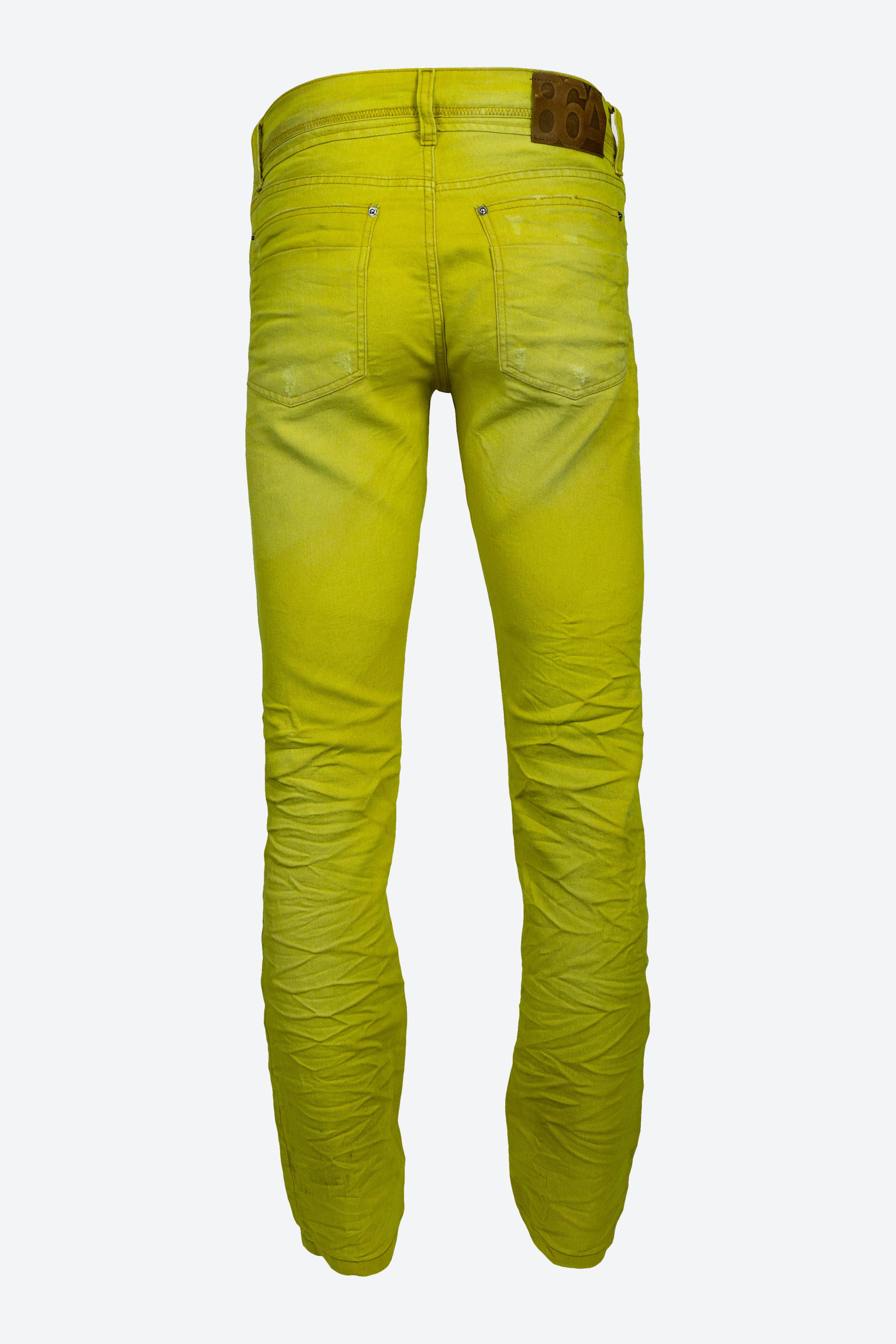 86A Jeans - Wholesale Jeans - Men's - Slim Splatter - Mustard1