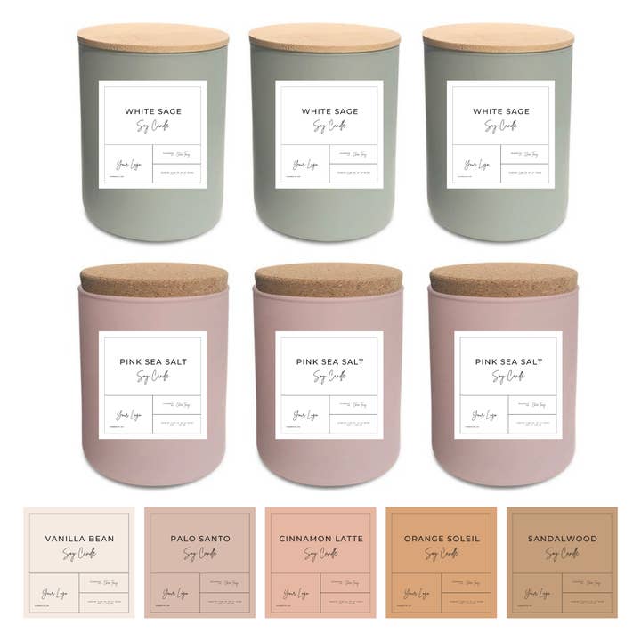 Orglamix - Wholesale Jar/filled candle - Feminine Custom Matte Glass Candle | 65 Hour Burn Time4