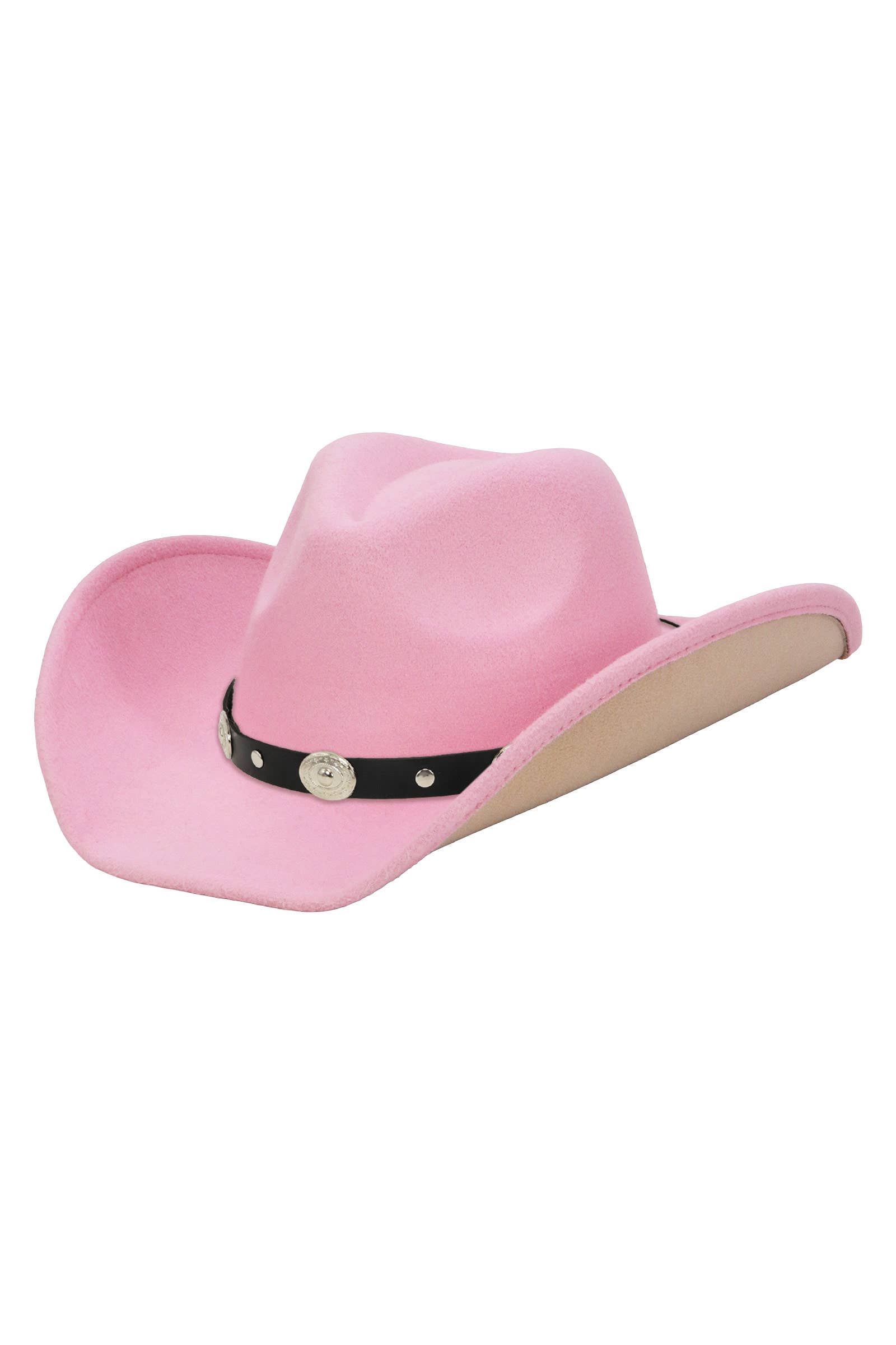 Cap Zone - Wholesale Cowboyhoed - Uniseks - Concho-riem tweekleurige cowboyhoed van imitatievilt12