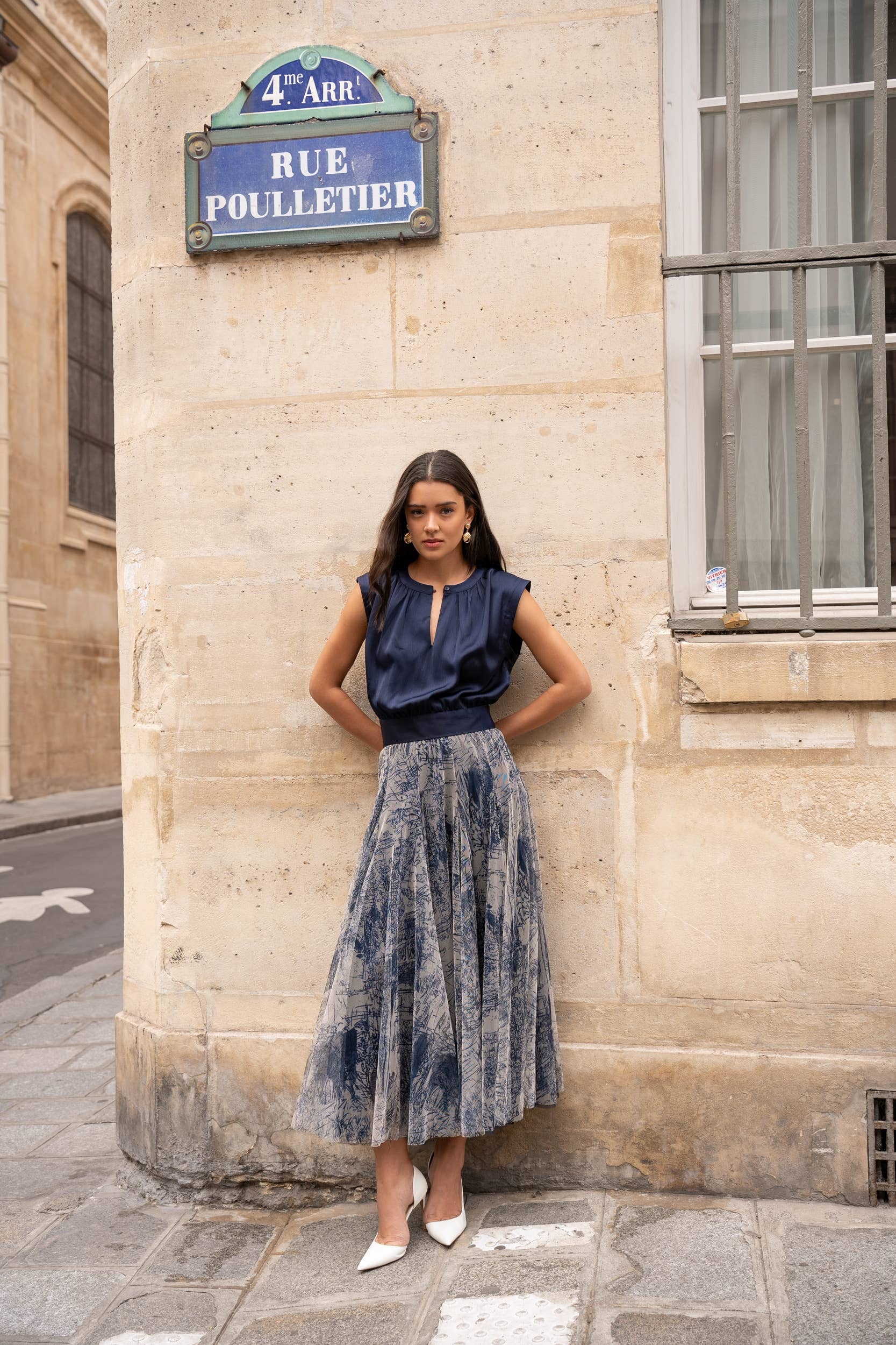 CHOKLATE PARIS - Wholesale Skirt - Women's - Amber skirt in toile de Jouy printed tulle - CK08202-118