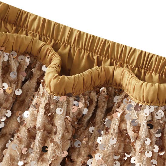 Rosa Clothing - Wholesale Skirt - Women's - Christmas Sequin column skirt with back slit - one size28