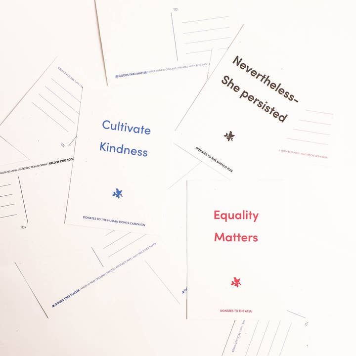 Sprechen Sie Postkarten für den Großhandel von Goods That Matter