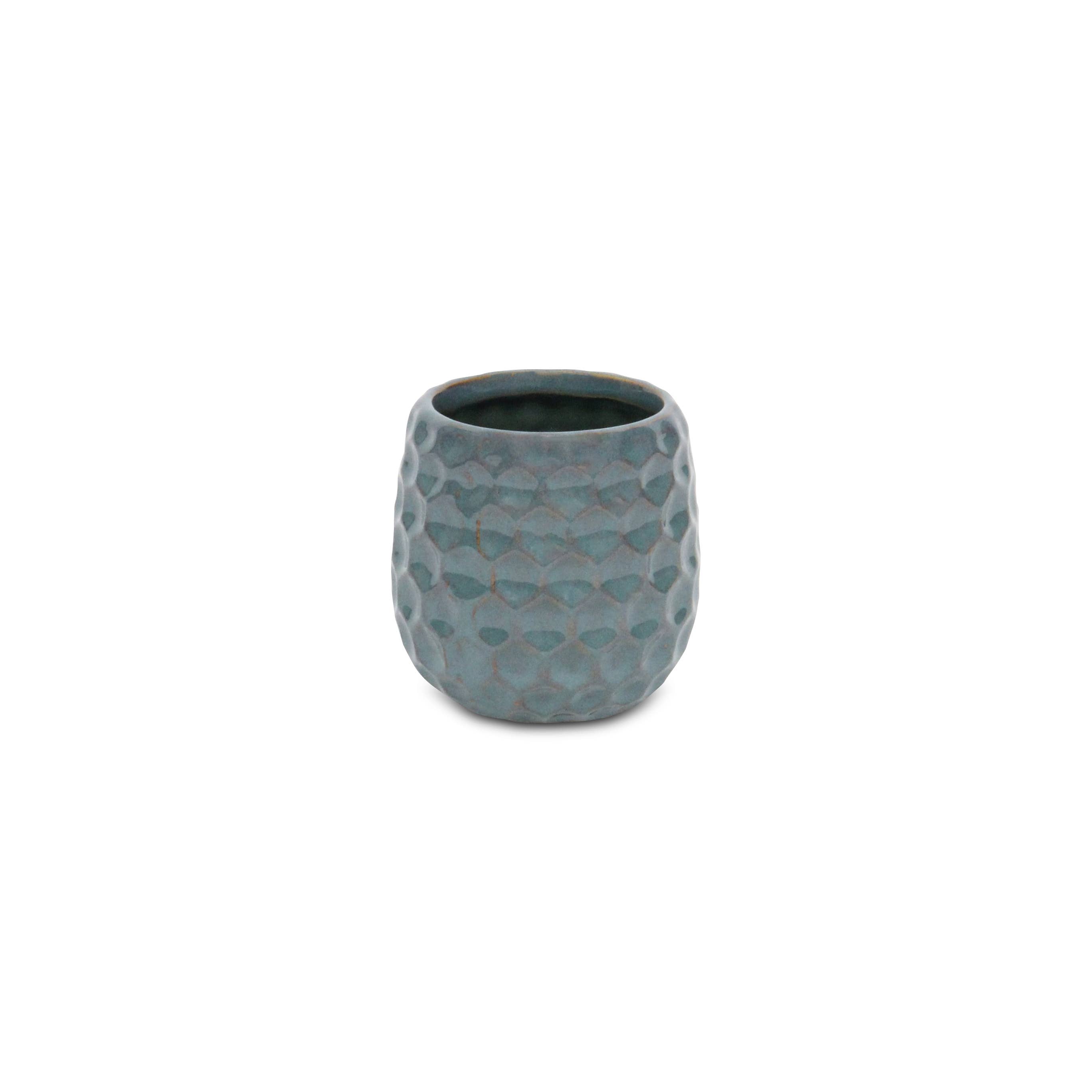 Cheungs Home Decor - Vendita all'ingrosso Vasi per piante - Vaso in ceramica con motivo esagonale, colore: Blu7