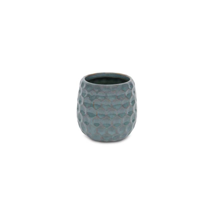 Cheungs Home Decor - Vendita all'ingrosso Vasi per piante - Vaso in ceramica con motivo esagonale, colore: Blu7