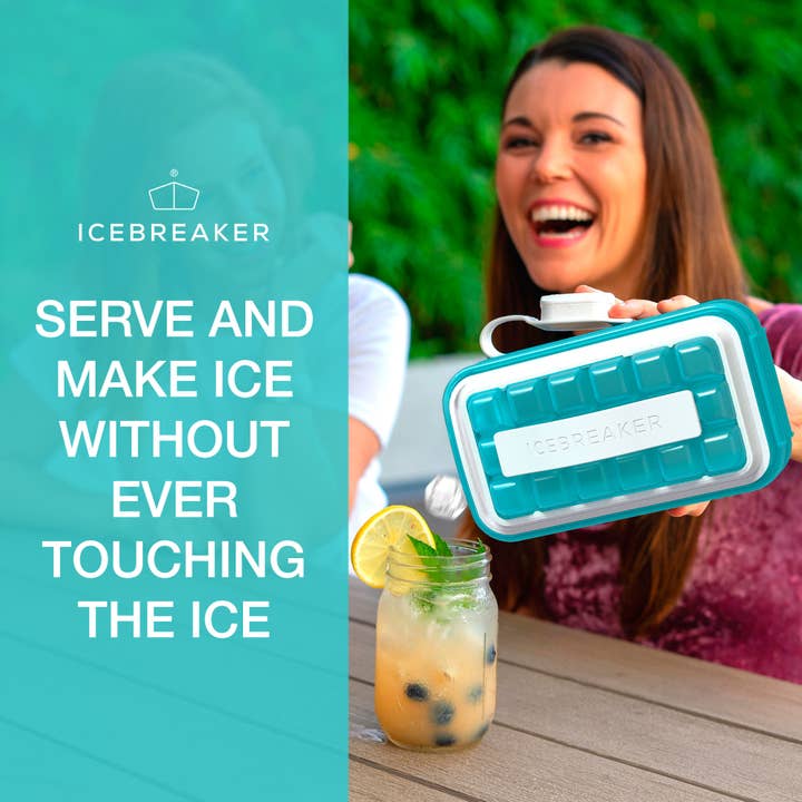 ICEBREAKER NORDIC® – wholesale Ice tray/mould – ICE CUBE TRAY ICEBREAKER POP 2.0, Clear Water Blue 4-in-1