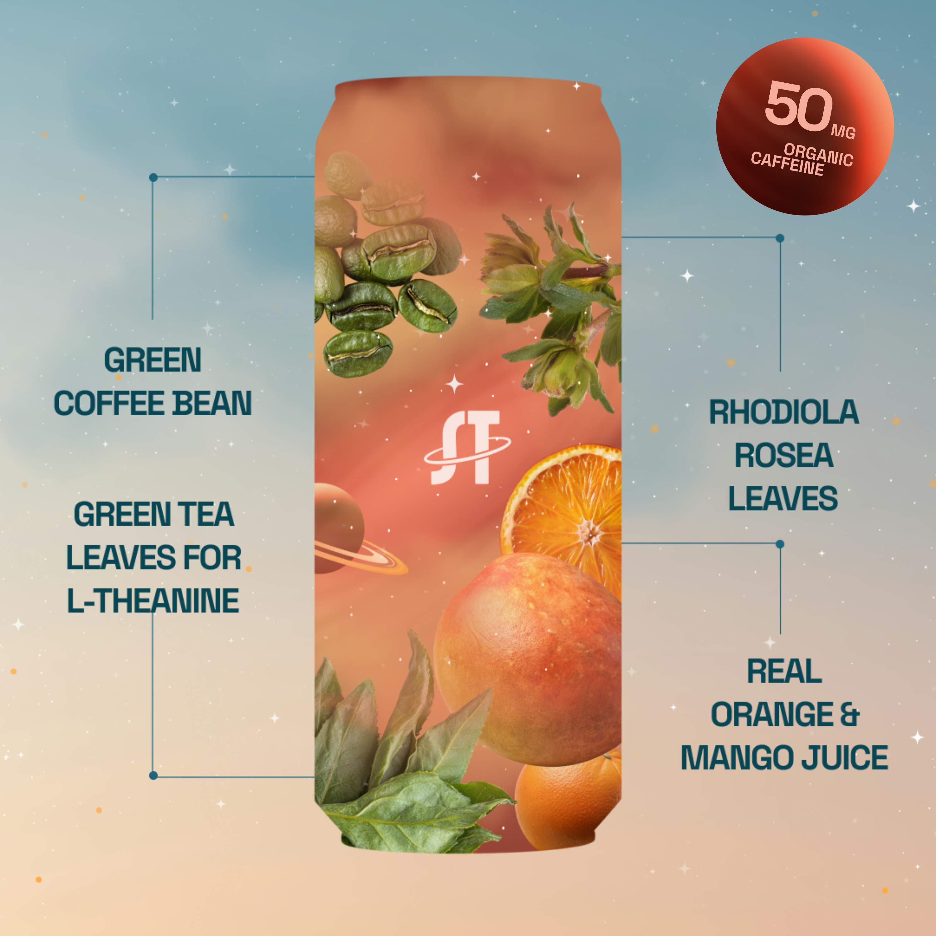 SpaceTime - Wholesale Sports/Energy Drink - ORANGE MANGO - (12 Pack)3