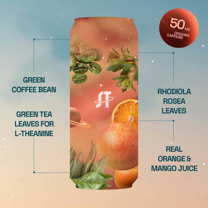 SpaceTime - Wholesale Sports/Energy Drink - ORANGE MANGO - (12 Pack)3