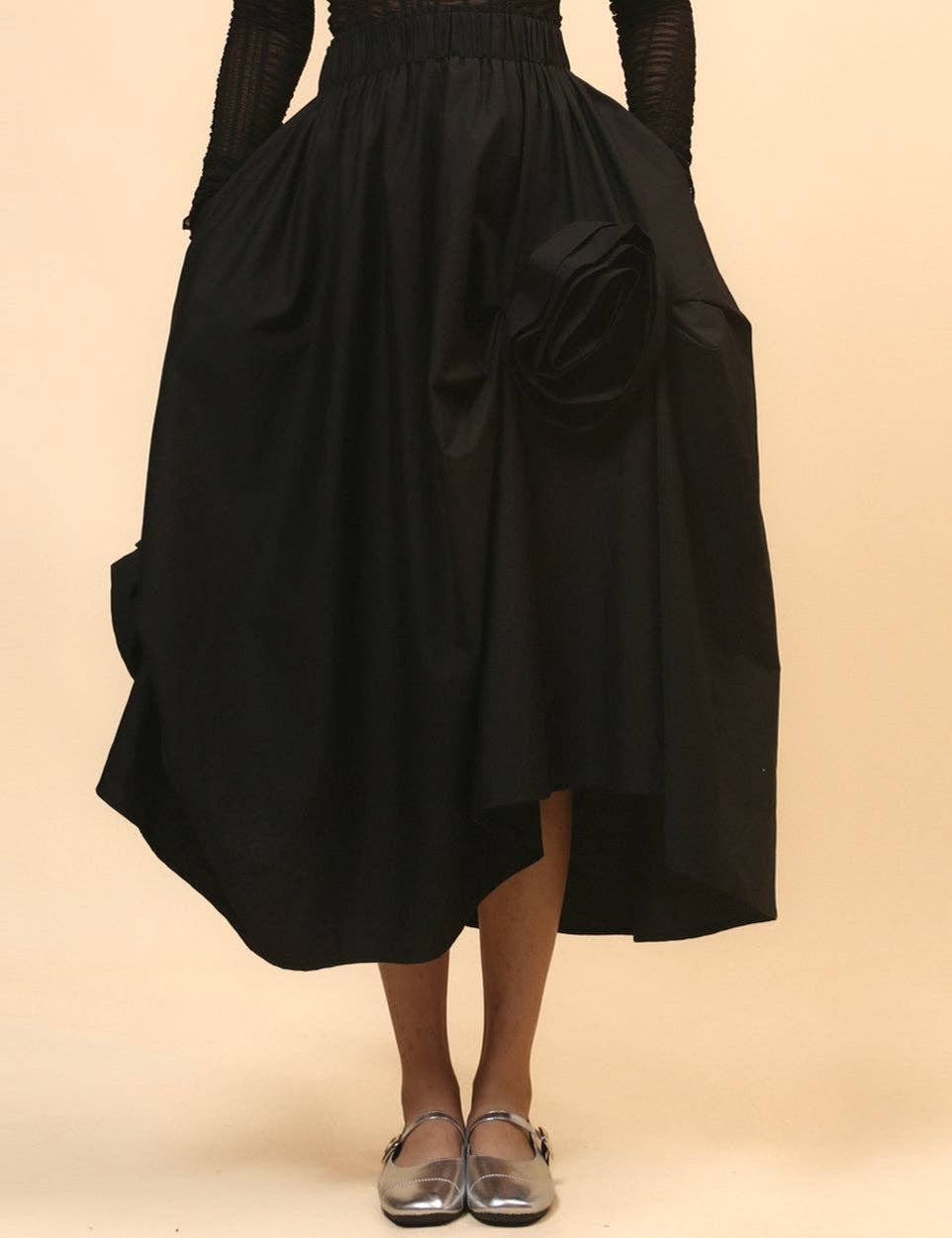 Sweetkama – Saia - Mulher por atacado – Saia Midi Flor Inregular para Senhora SKS47080