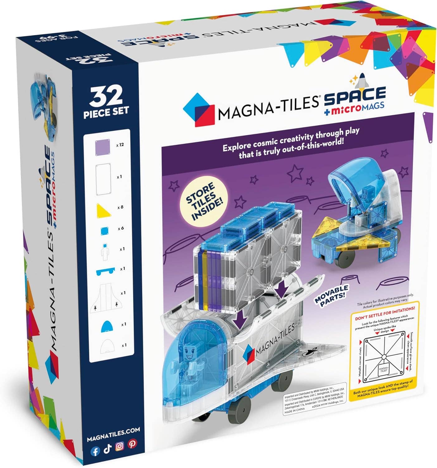 Magna-Tiles - Wholesale Building Set - Kids - Magna-Tiles Space 32-Piece Set2