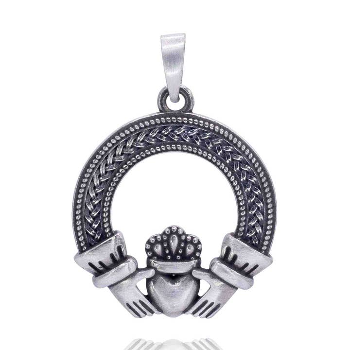 Celtic Pewter Pendant Necklace - Claddagh Heart for wholesale by Nirvana LLC