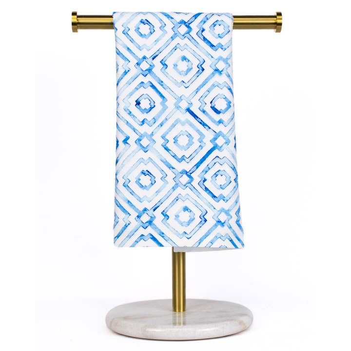 Paño de Cocina Achridos Blanco/Azul 15x25 para venta al por mayor de The Royal Standard