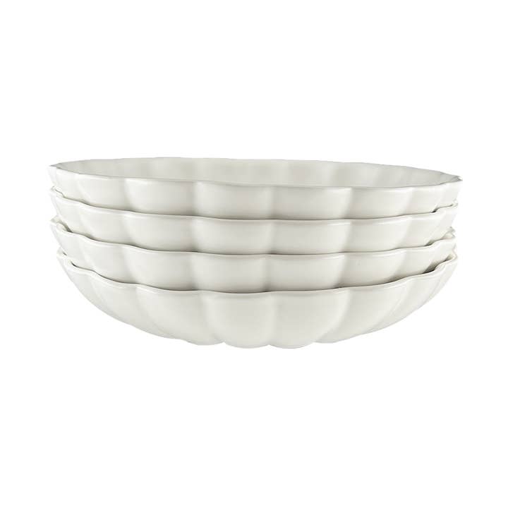 Lafayette Nudelschale, Perlweiß, 4er-Set für den Großhandel von Canvas Home