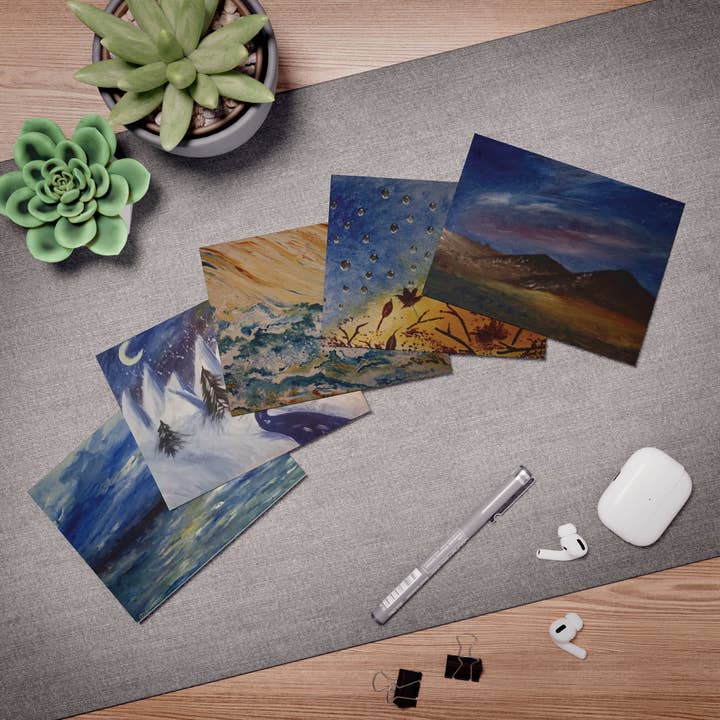 Artistic Multi-Design Greeting Cards - 5-Pack for All Occasions for wholesale by Occipicco Art