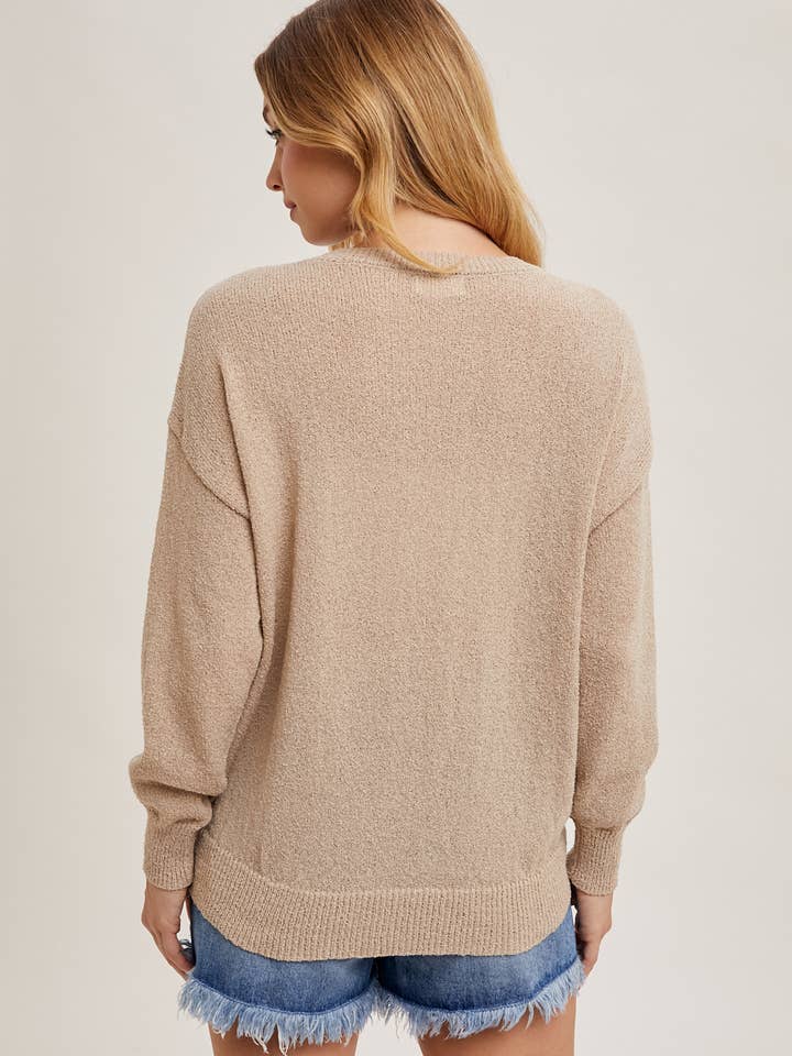 Bluivy - Wholesale Knit Sweater - Women's - AMERICAN FLAG KNIT SWEATER PULLOVER, MEMORIAL DAY
