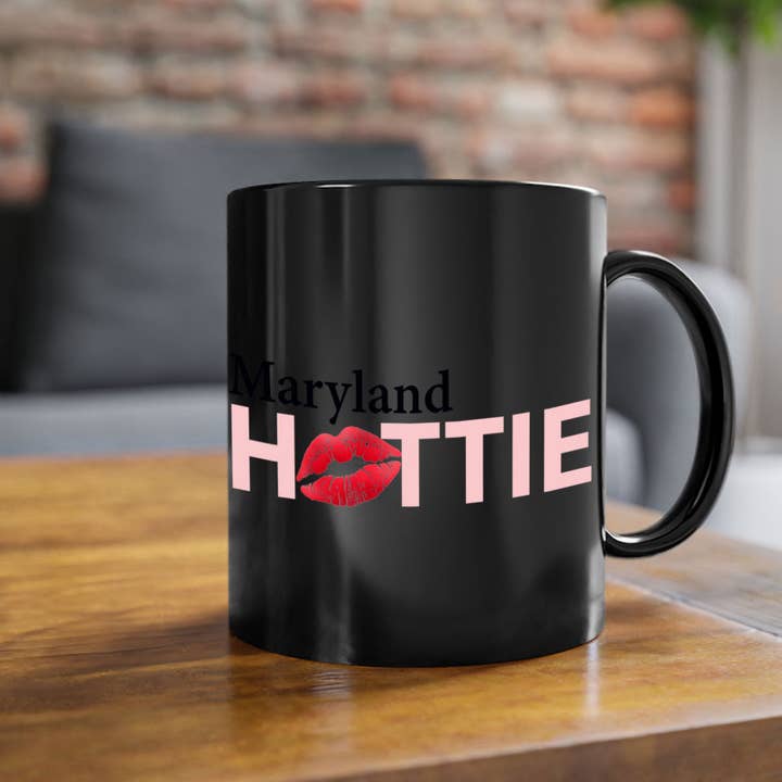 Maryland Hottie mit roten Lippen 20#- Hottie Kollektion-Tasse / Kaffeetasse für den Großhandel von Mugs R Us