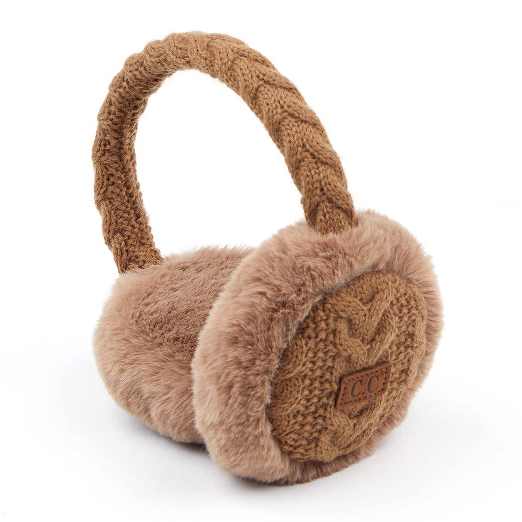 Fashion City - Wholesale Earwarmers/Ear Muffs - Women's - Cable Knitted Faux Fur Ear Muffs1