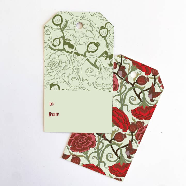 Nejlika Granatäpple Presentetiketter 2x3,5 för wholesale av re:mused studio