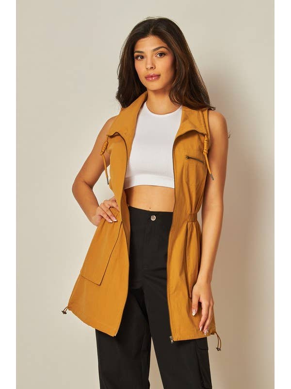 Utility Cargo Vest Jacket for wholesale by Lemon Tree