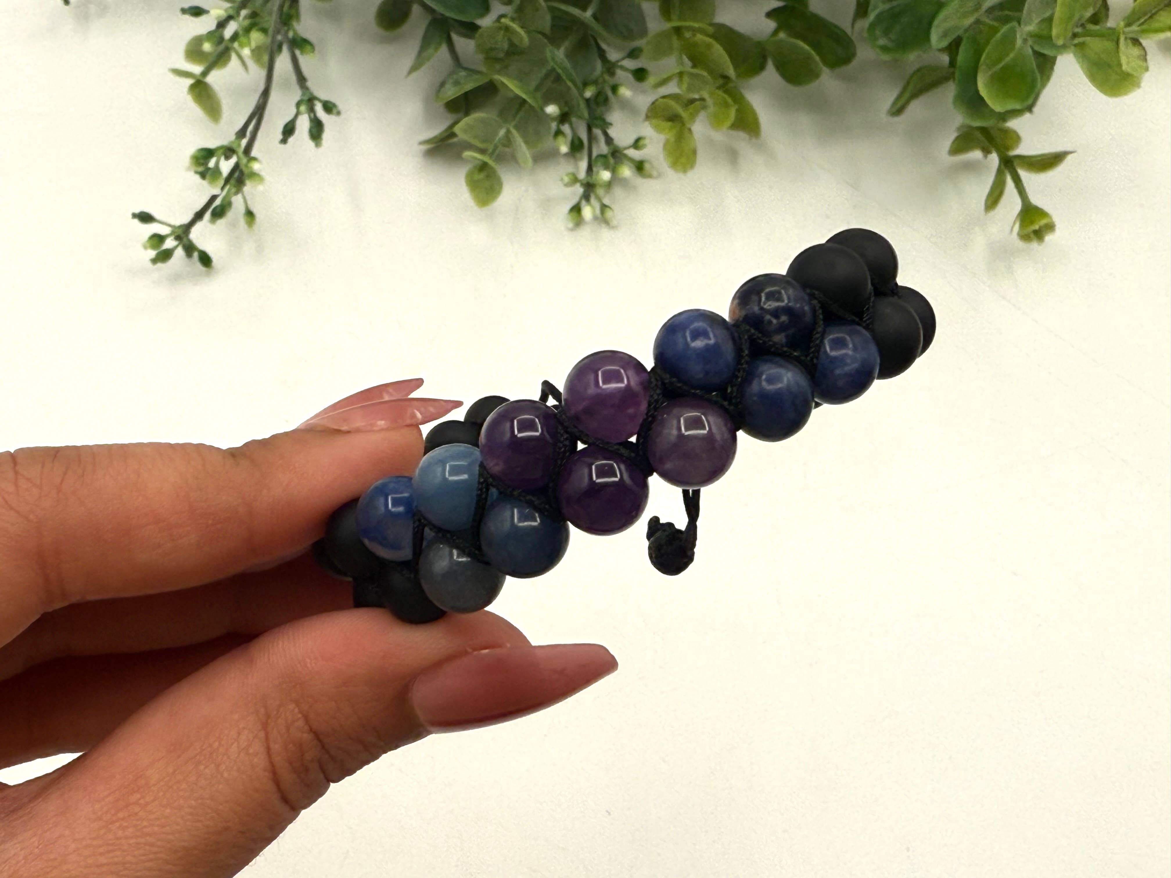 Meraki Gemstones - Wholesale Beaded Bracelet - Anxiety Relief/Support Adjustable Bracelet 8"-9.5"L   4