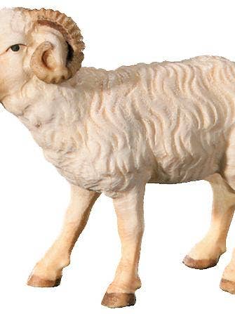 Artisanal Ram for Nativity Scene in Carved Maple Wood | Val Gardena for wholesale by Dolfi