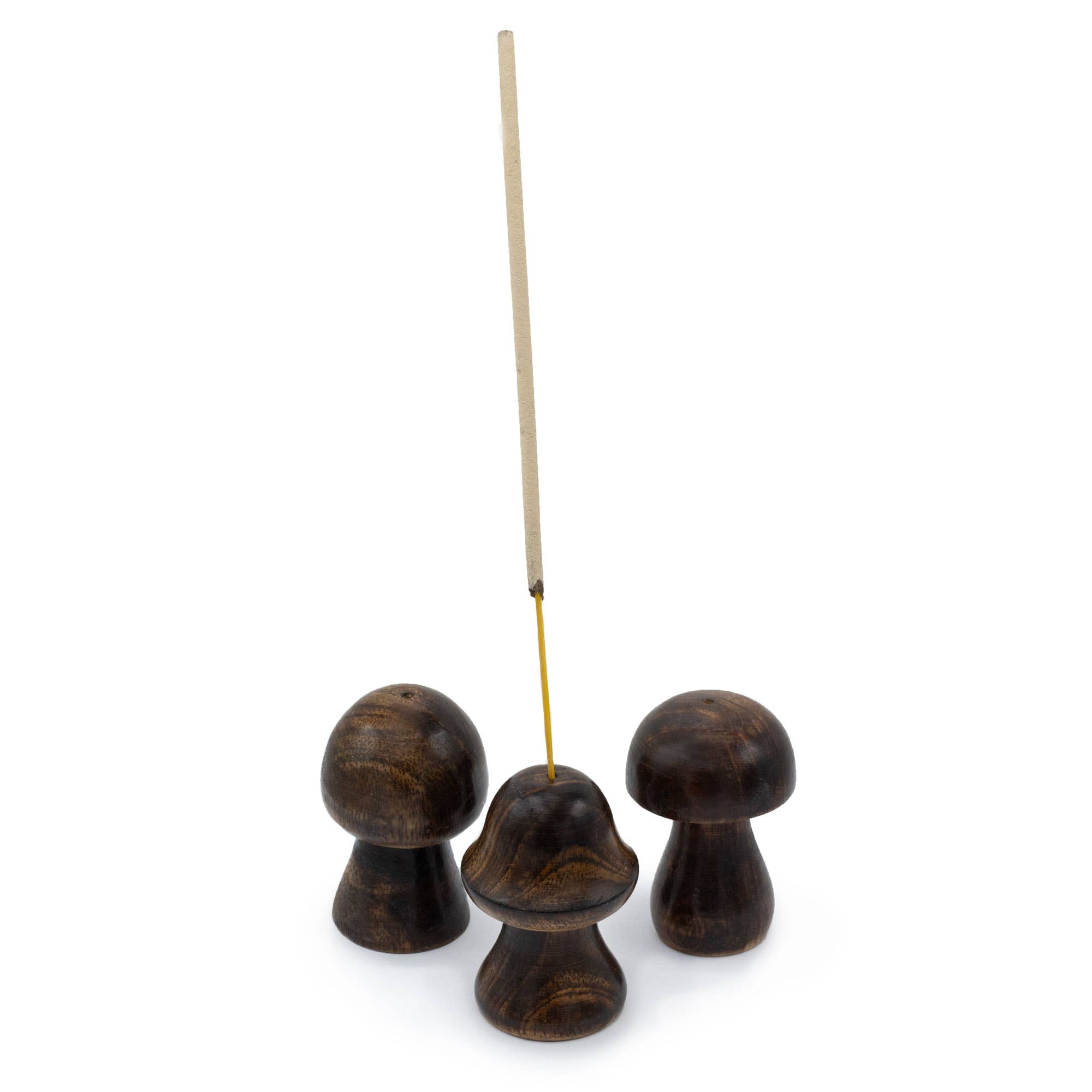AWGifts Europe - Wholesale Incense Holder - 3x Set of 3 Mini Incense Mushrooms (8cm 7cm 6.5cm)1