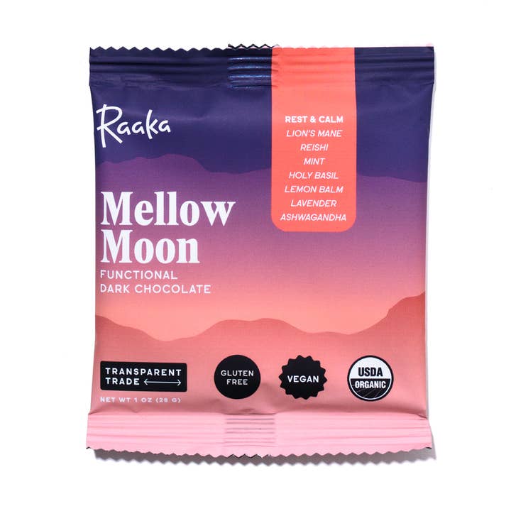 Raaka Chocolate - Wholesale Chocolate Bar - Mellow Moon Functional Dark Chocolate Bar4