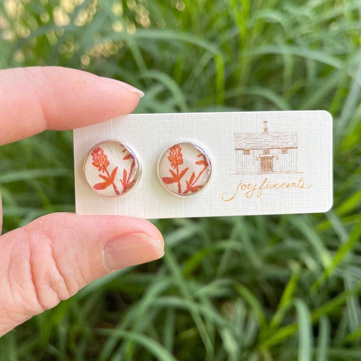 joeyfivecents - Vente Clous d'oreille - Clous : grande collection de jardin en forme de mandarine en argent estampée à la main7