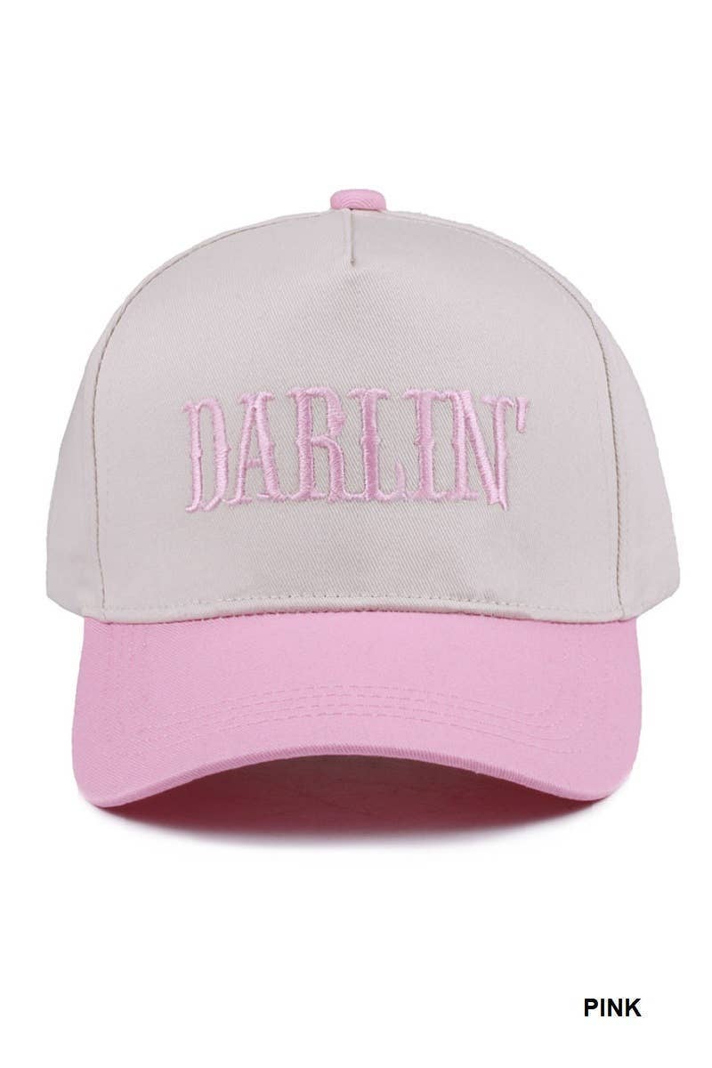 Vanilla Monkey - Wholesale Baseball Cap - Women's - Darlin' Embroidered Two-tone Canvas Cotton Cap1