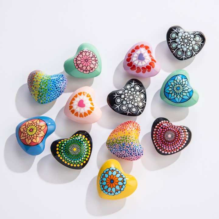 GeoCentral - Wholesale Spiritual Stone/Crystal - Mandala Chime Hearts