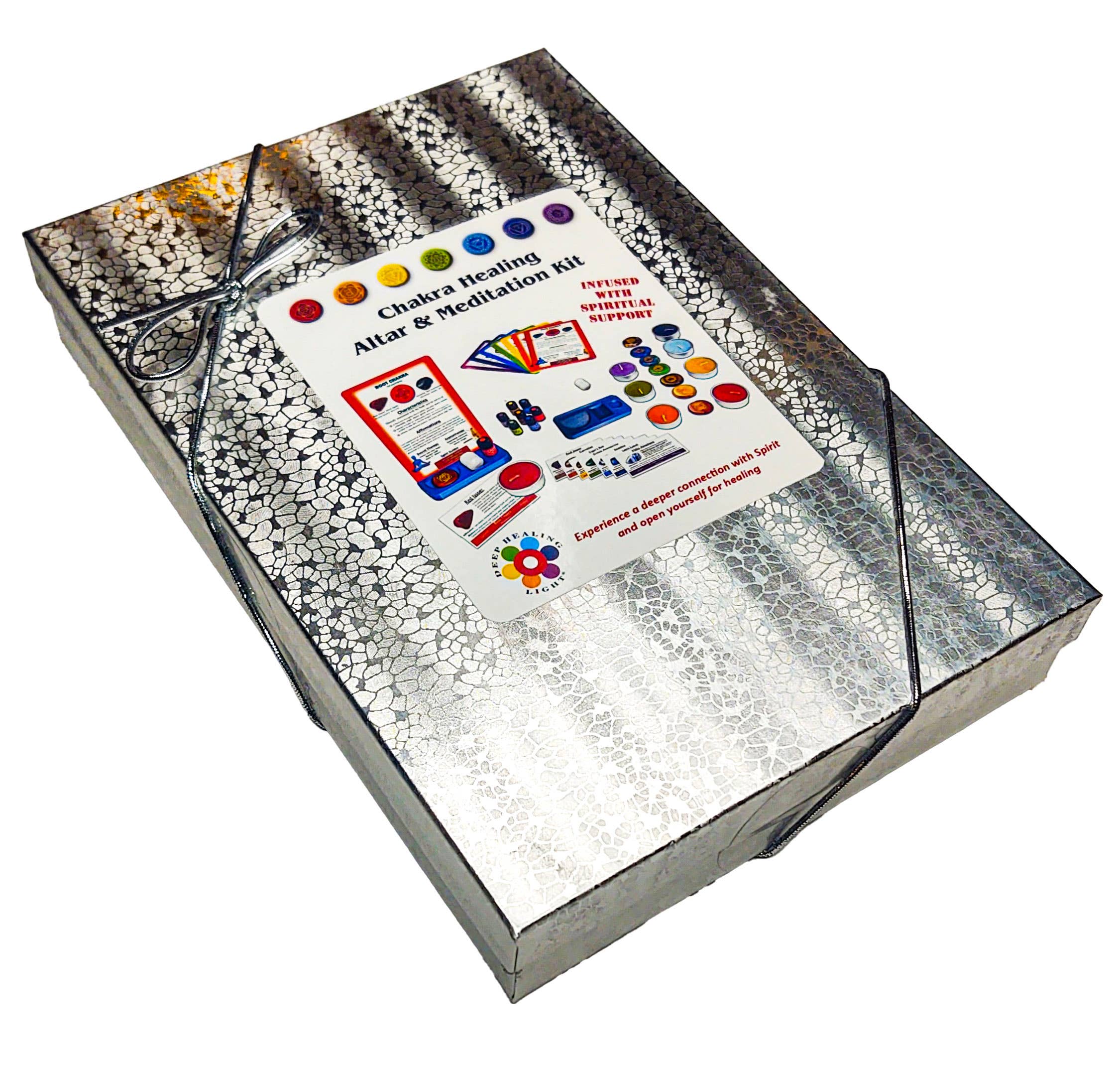 Deep Healing Light - Wholesale Meditation Supplies - Chakra Healing Altar & Meditation Kit - 7 Chakra Sets: Engraved Symbols Stones, Healing Cards, Essential Oil Blends, Scented Candles, Selenite Crystal4