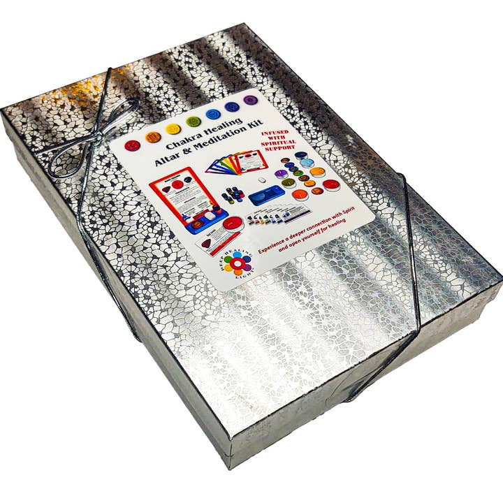 Deep Healing Light - Wholesale Meditation Supplies - Chakra Healing Altar & Meditation Kit - 7 Chakra Sets: Engraved Symbols Stones, Healing Cards, Essential Oil Blends, Scented Candles, Selenite Crystal4