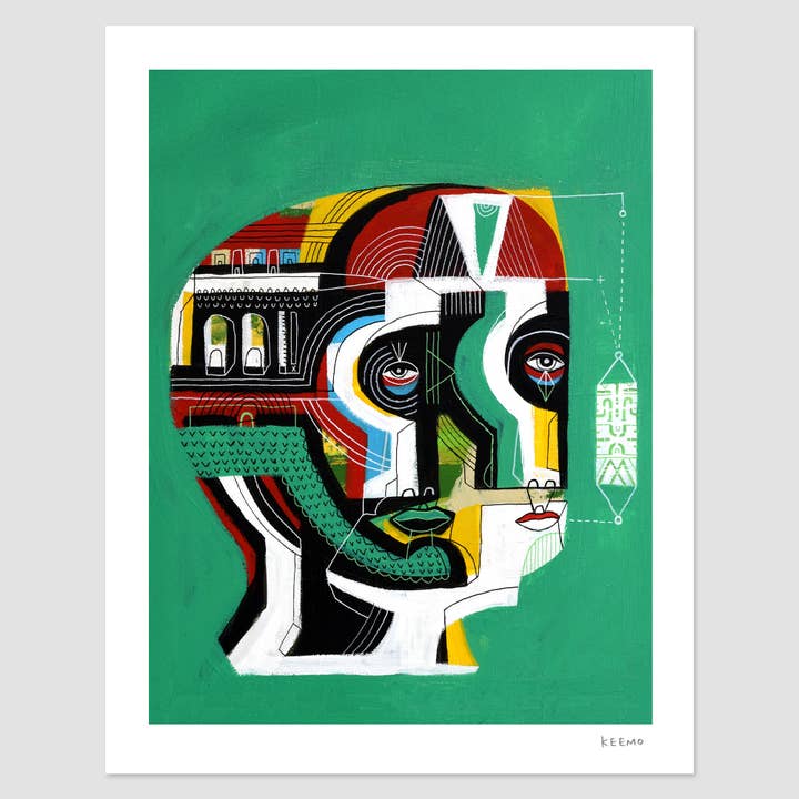 Abstract Art Print Modern Wall Art Dreams Green Unique for wholesale by Keemo Gallery