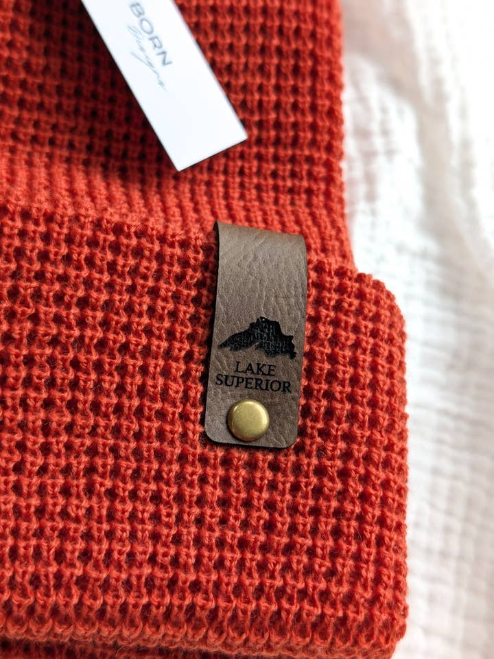 Lake Superior Waffle Knit Beanie, Lake Superior Apparel for wholesale by Simply Born Designs