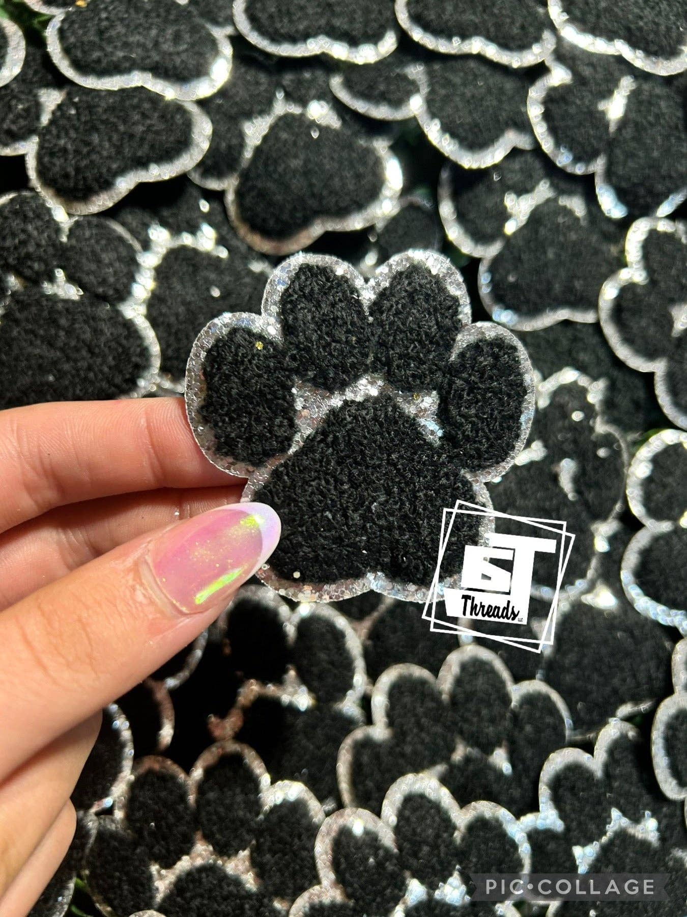 6j Threads LLC - Wholesale Patch - Chenille Paw Prints...Cap Patches Only4