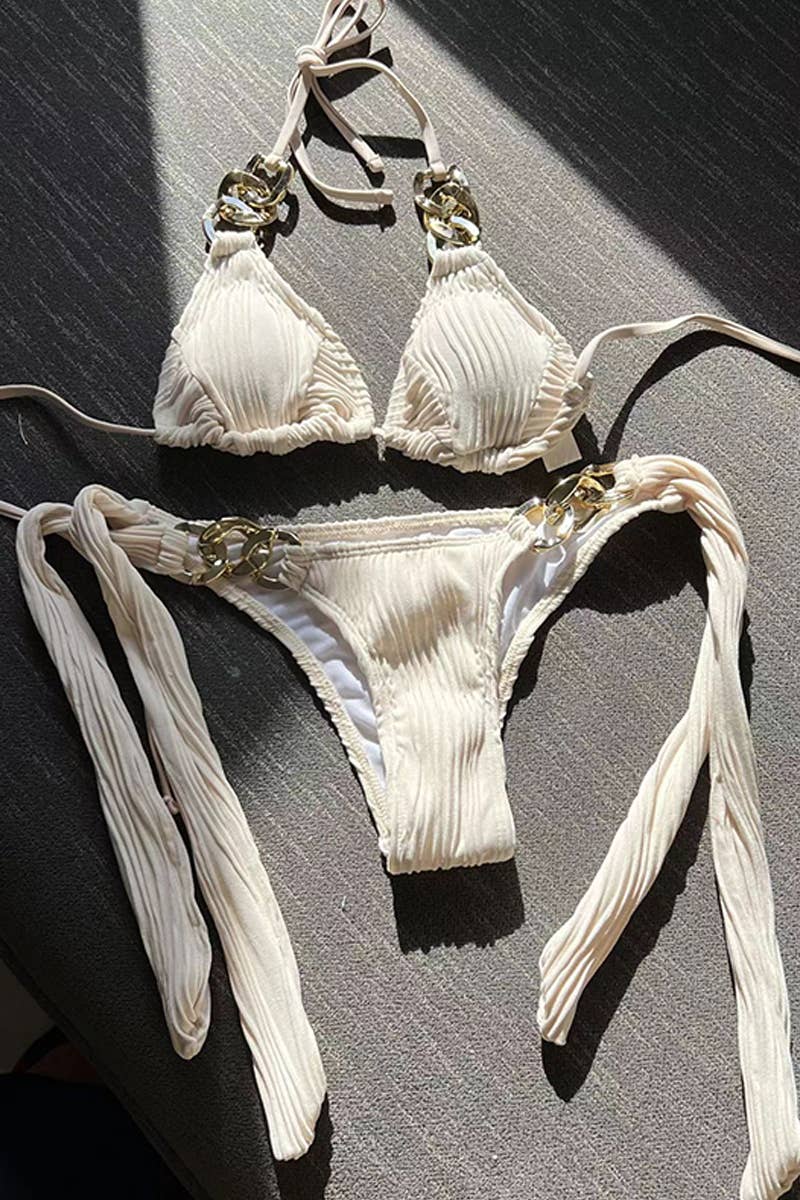 NINEXIS - Wholesale Two Piece Swimsuit - Women's - CWMW0788_SPLIT SWIMSUIT CHAIN BIKINI SWIMSUIT