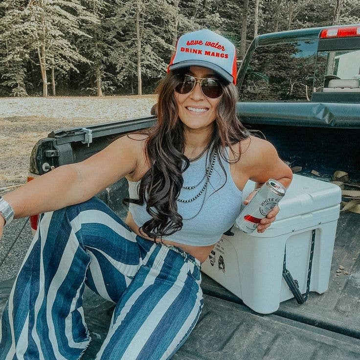 THE BEVEL LABEL - Wholesale Trucker Hat - Women's - Save Water, Drink Margs Trucker Hat7