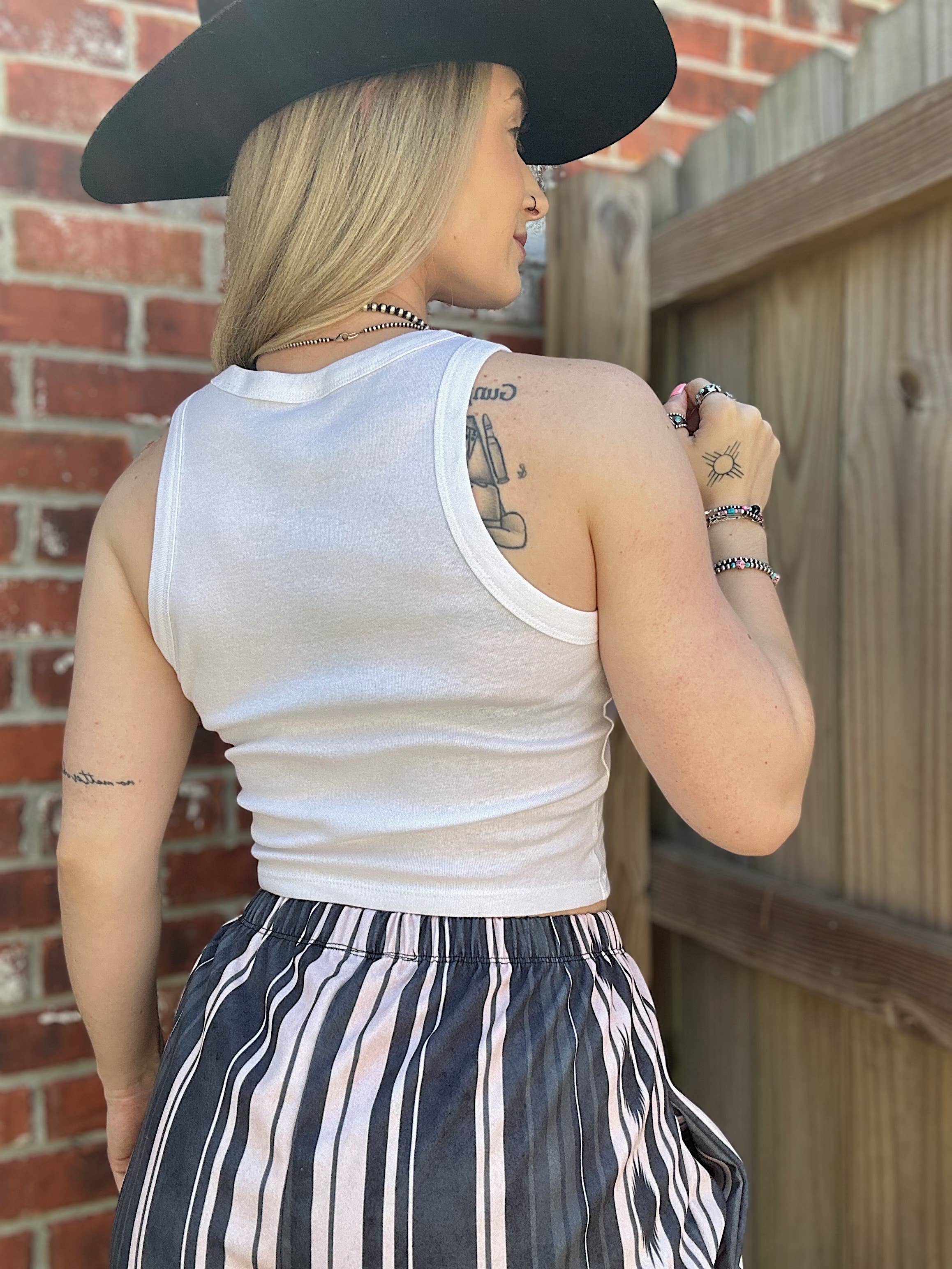 Gunpowder and Glam Boutique - Wholesale Tank Top - Women's - The Roper Cropped Tank2